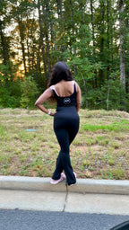 Effortless Soft Lifestyle Seamless Flared Legging Jumpsuit