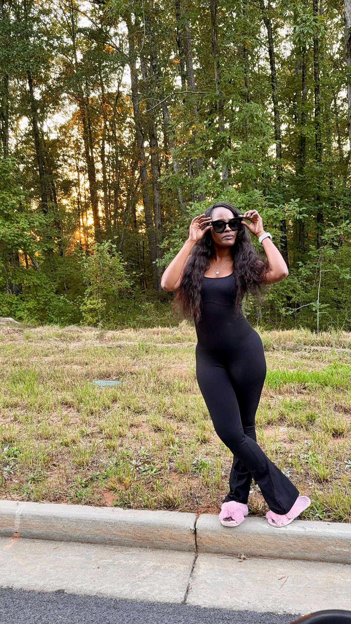Effortless Soft Lifestyle Seamless Flared Legging Jumpsuit