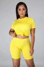 Simple Me High Waist Lounge Shorts Set